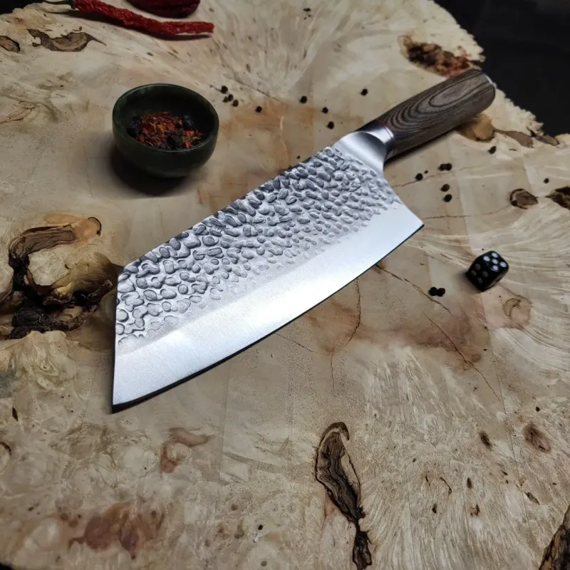 Кований кухонний ніж Kiritsuke 19,5 см із високовуглецевої нержавіючої сталі Pakkawood