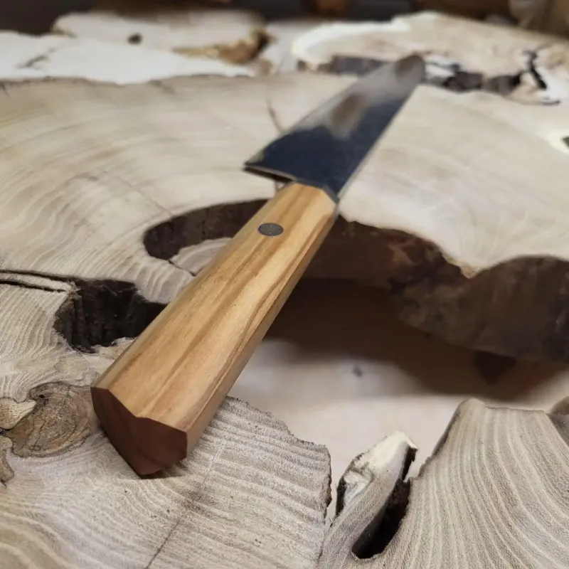 Кухонний шеф-ніж Gyuto 21 см VG10 із дамаської сталі з руків'ям з оливкового дерева