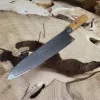 Кухонний шеф-ніж Gyuto 21 см VG10 із дамаської сталі з руків'ям з оливкового дерева