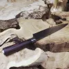 шеф ніж 5cr15mov pakka wood кухонний ніж 20.5 см