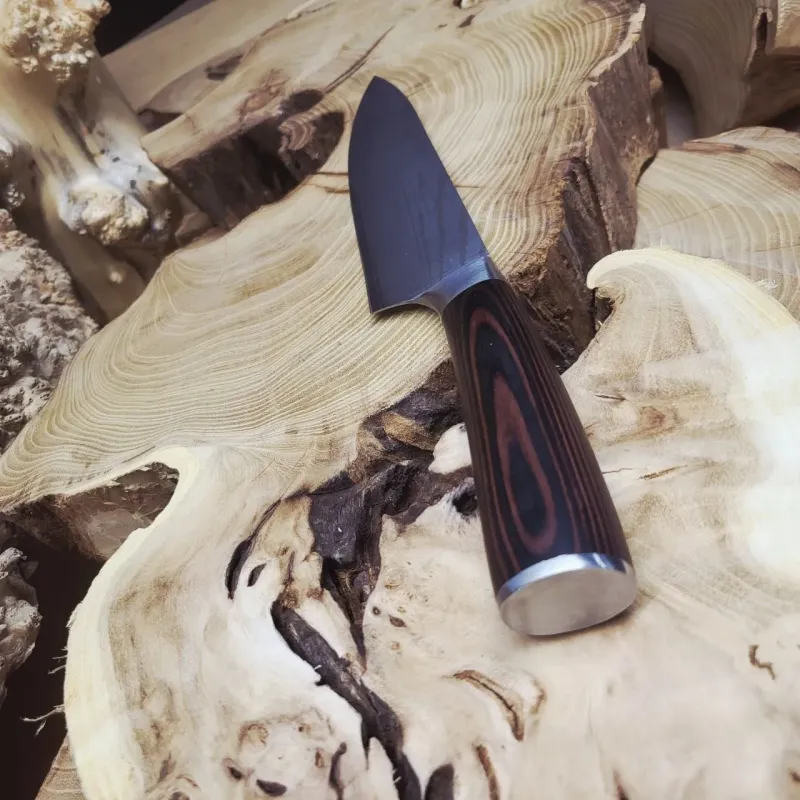 шеф ніж 5cr15mov pakka wood кухонний ніж 20.5 см