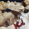 шеф ніж дамаська сталь сандалове дерево 210 мм
