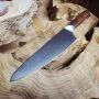 Шеф-ніж із дамаської сталі 210 мм з ручкою із сандалового дерева