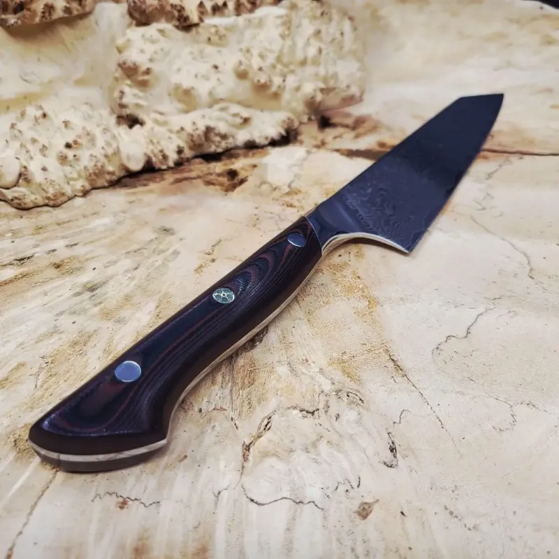 кухонний ніж дамаська сталь 15 см g10 ручка