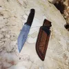 Універсальний ніж із дамаської сталі з руків'ям з американського горіха