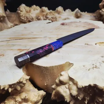 Шеф-ніж Gyuto 20.5 см із 73 шарів дамаської сталі VG-10 з колодкою зі стабілізованого дерева та смоли