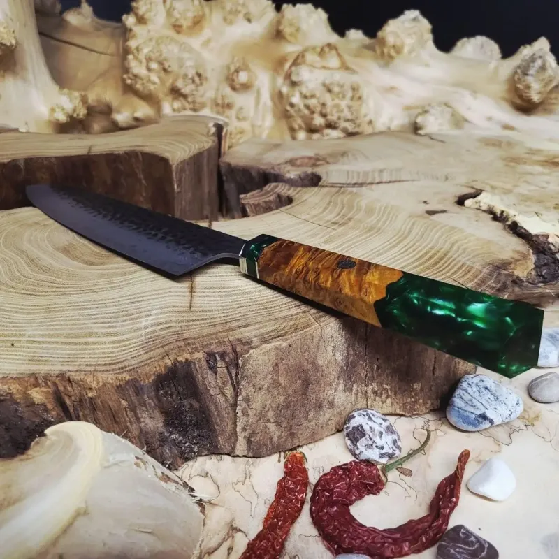 кухонний ніж gyuto дамаська сталь vg10 73 шари tsuchime