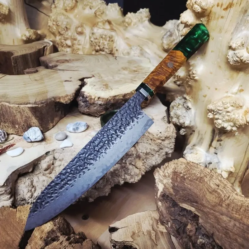 кухонний ніж gyuto дамаська сталь vg10 73 шари tsuchime