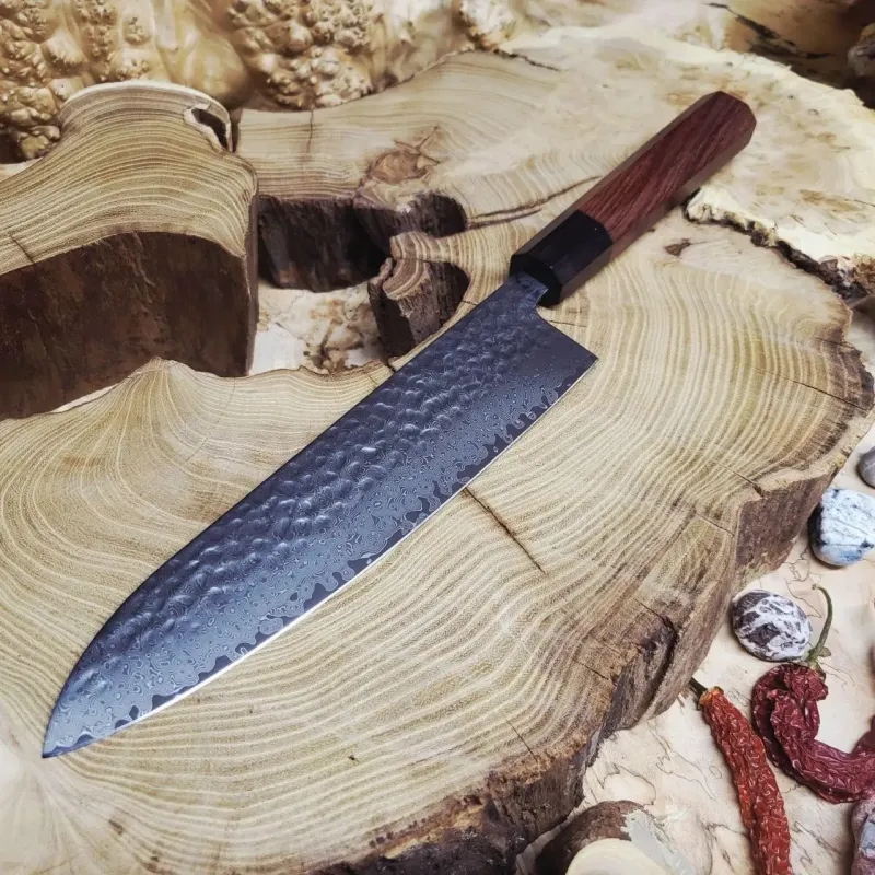 ніж gyuto vg10 tsuchime падук чорне дерево