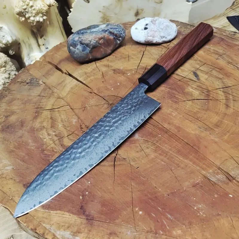 ніж gyuto vg10 tsuchime падук чорне дерево
