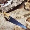 Кухонний ніж з дамаської сталі 67 шарів, оливкова ручка