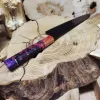 Кухонний ніж Gyuto з титанової дамаської сталі та руків’ям із кедра