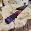 Кухонний ніж Gyuto з титанової дамаської сталі та руків’ям із кедра