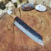 kiritsuke knife damascus steel 73 layers elm resin