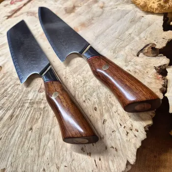 Набір  ножів Chef Knife та Nakiri VG-10 (67 шарів) з ручками із сандалового дерева