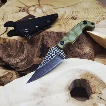 Компактний ніж AUS-8 з ручкою G10 та чохлом Kydex