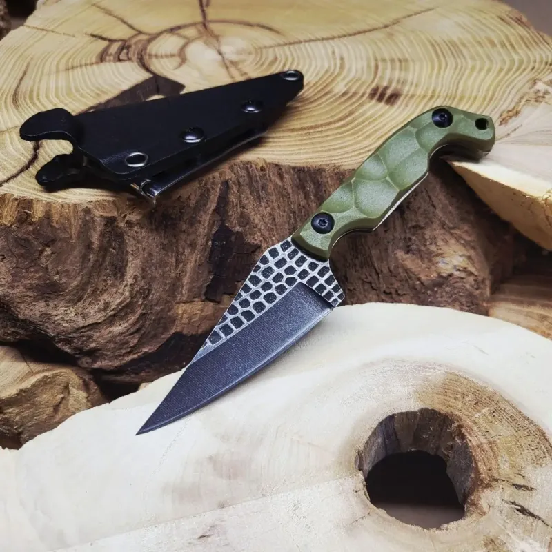 Компактний ніж AUS-8 з ручкою G10 та чохлом Kydex