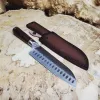 Кований кухонний ніж Santoku 18 см 5Cr15MoV з руків'ям з африканського ебенового дерева