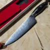 Кований шеф-ніж Gyuto 20 см із 67-шарової дамаської сталі VG-10 G10