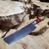Кований кухонний ніж Nakiri VG-10 73 шари дамаської сталі