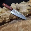 Кований кухонний ніж Santoku 18 см 5Cr15MoV з дерев'яним руків'ям