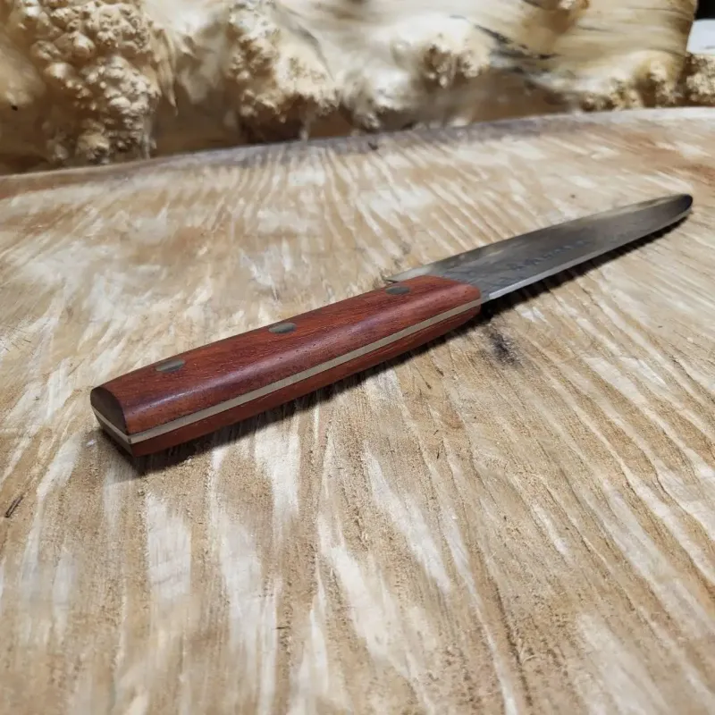 Кований кухонний ніж Santoku 18 см 5Cr15MoV з дерев'яним руків'ям