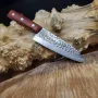 Кований кухонний ніж Santoku 18 см 5Cr15MoV з дерев'яним руків'ям