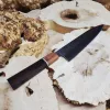 Кухонний ніж Гюто AUS-8 20 см з руків'ям з падука та чорного горіха
