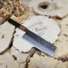 Кухонний ніж Накирі AUS-8 17 см із руків'ям із падука та чорного горіха