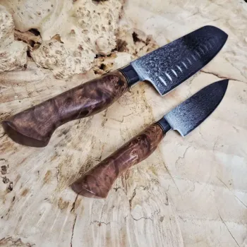 Набір ножів Santoku + універсальний VG-10 — 67 шарів дамаської сталі, японські кухонні ножі преміум