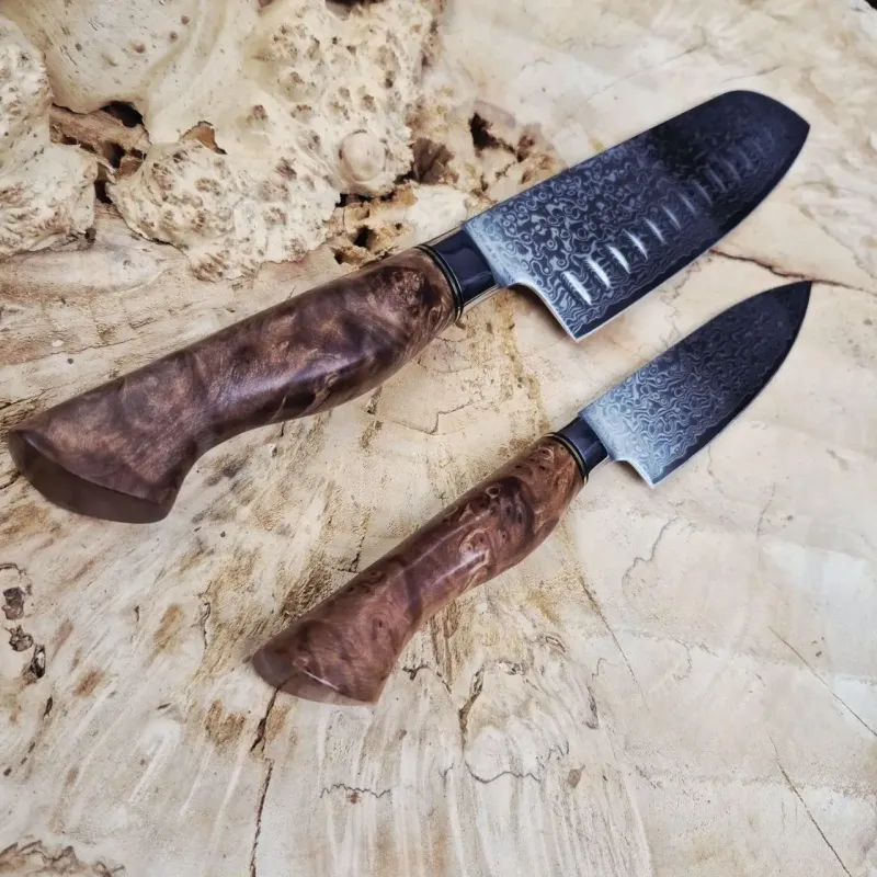 набір ножів santoku універсальний vg10 дамаська сталь
