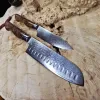 набір ножів santoku універсальний vg10 дамаська сталь