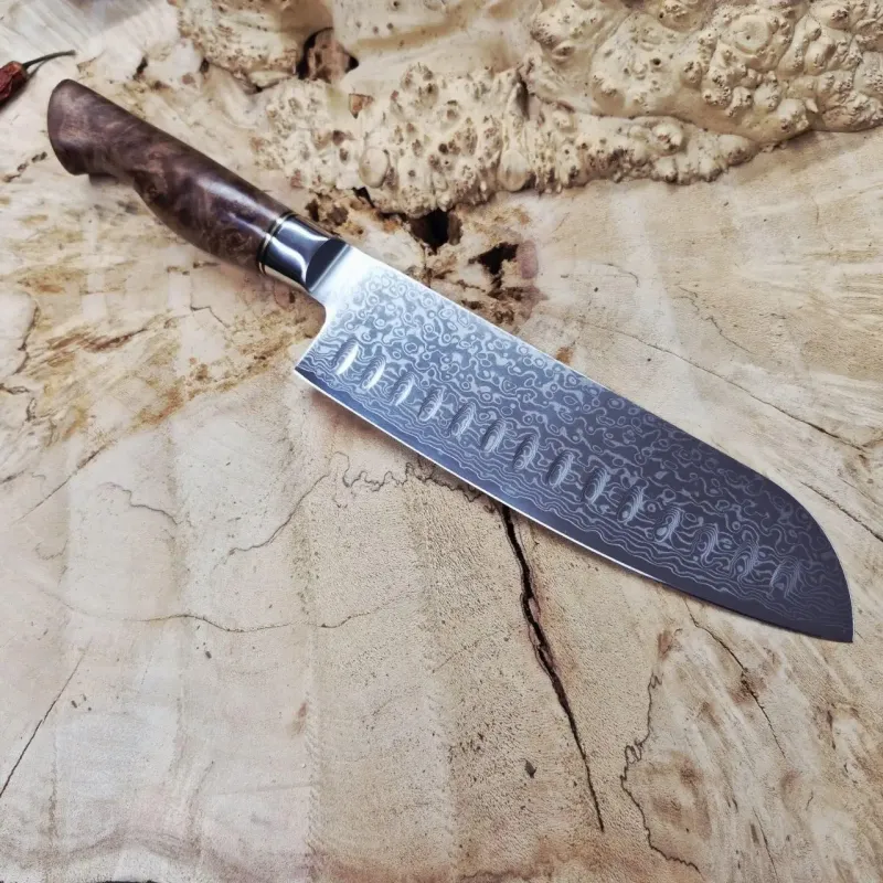 набір ножів santoku універсальний vg10 дамаська сталь