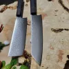 Набір кухонних ножів Santoku та Nakiri 67 шарів дамаської сталі VG-10 G10
