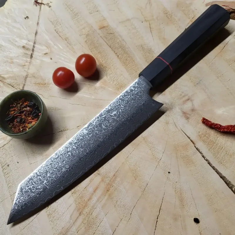 Набір кухонних ножів Santoku та Nakiri 67 шарів дамаської сталі VG-10 G10