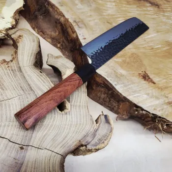 Кований ніж Nakiri з дамаської сталі VG-10, 73 шари, руків'я з натурального дерева