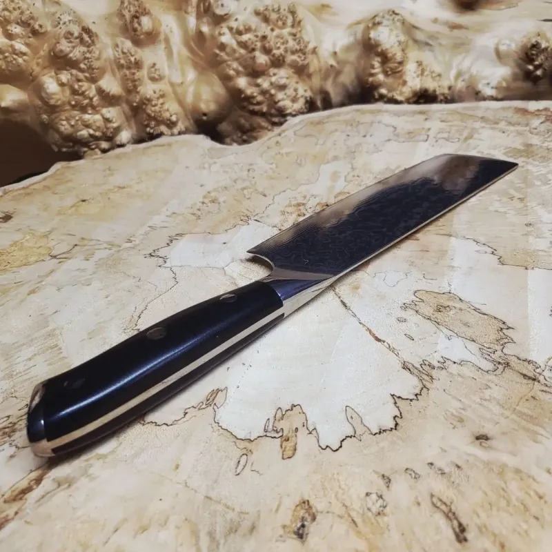 ніж nakiri vg10 дамаська сталь g10 170 мм