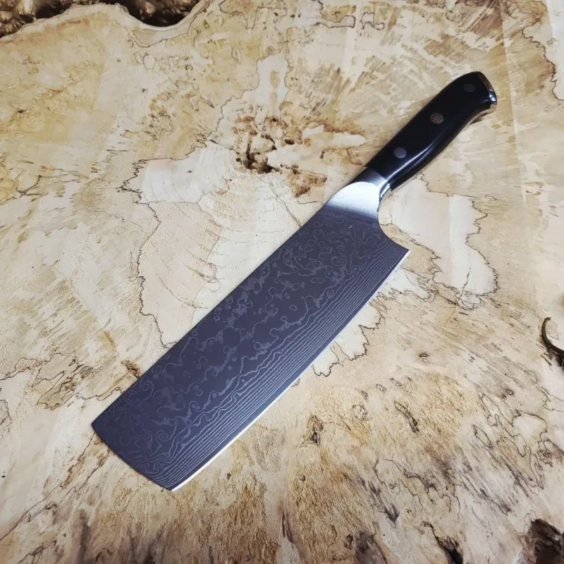 ніж nakiri vg10 дамаська сталь g10 170 мм