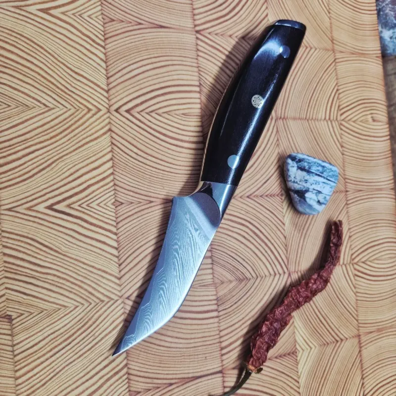 овочевий ніж дамаська сталь bird beak венге