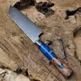 Японський шеф-ніж Сантоку 18 см із 67-шарової дамаської сталі з серцевиною VG10 та руків’ям із капу сандалового дерева.