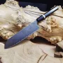 Японський кухонний Santoku 18,5 см ніж з руків'ям з американського горіха