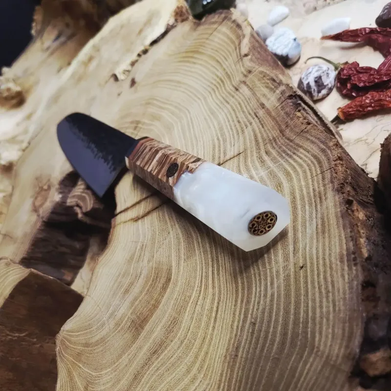 ніж santoku дамаська сталь 73 шари карагач смола