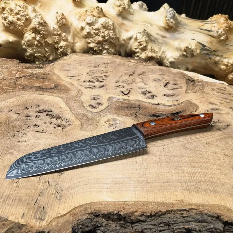 ніж santoku vg10 дамаська сталь пакка