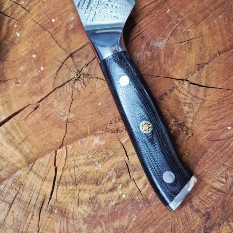 нож santoku vg10 дамасская сталь кухонный