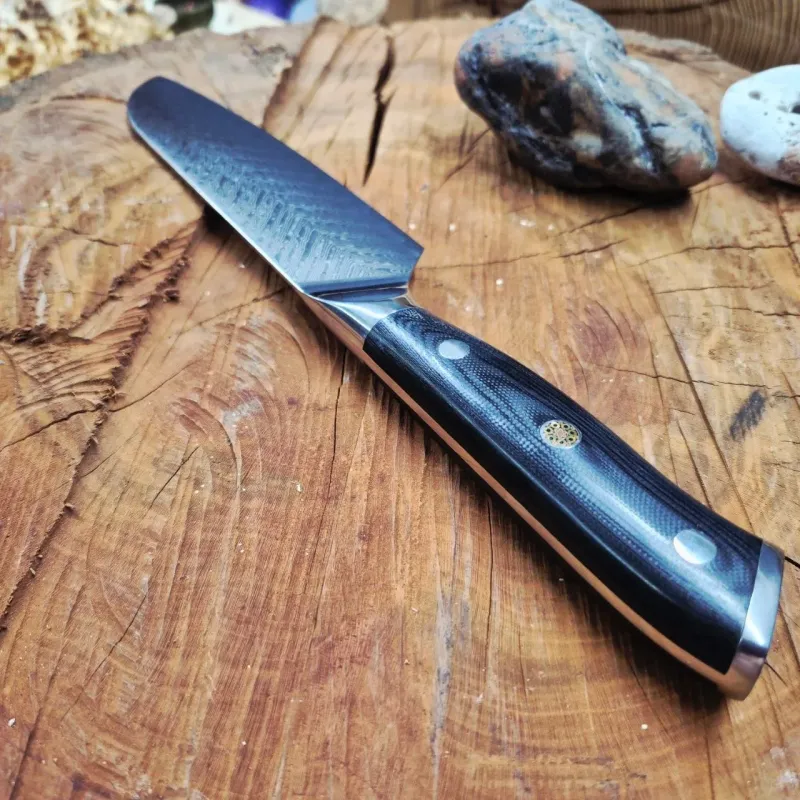 нож santoku vg10 дамасская сталь кухонный
