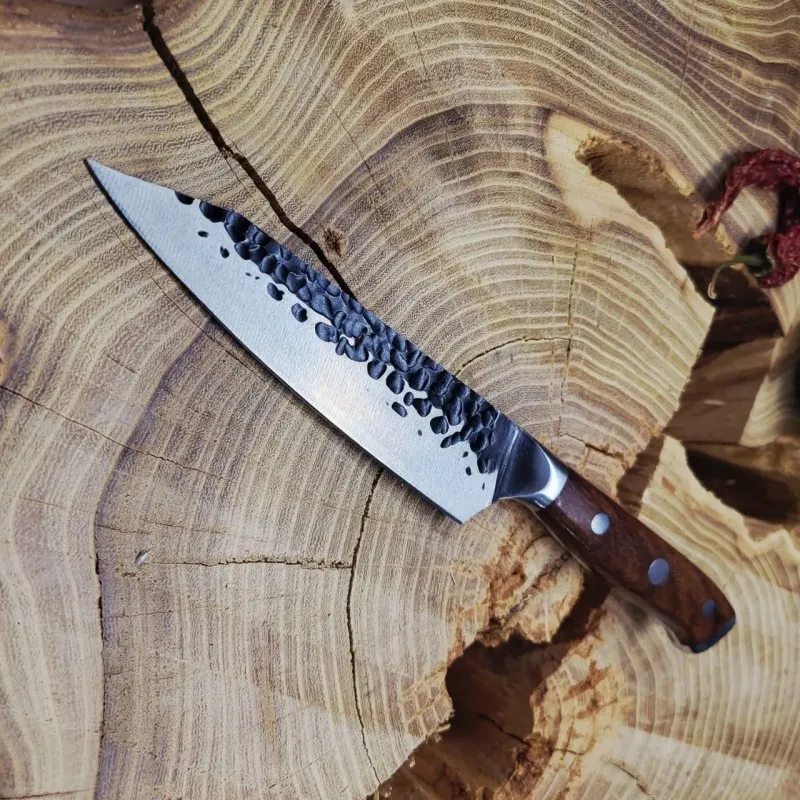Набір ножів Santoku та Bunka Hammered