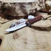 Складаний ніж D2 з руків'ям із червоного сандалу