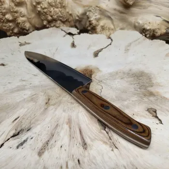 Універсальний кухонний ніж Gyuto 17 см, 7-шарова дамаська сталь AUS-10, руків’я пакка