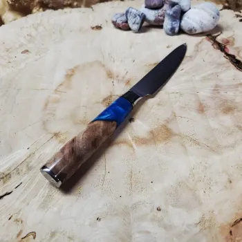 Універсальний кухонний ніж із дамаської сталі 11 см із ручкою Blue Ocean